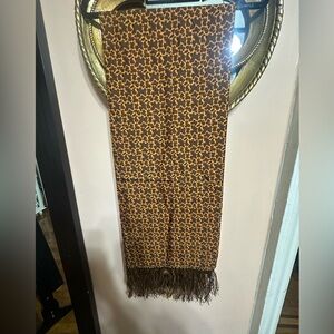 Leopard Print Scarf with Fringe